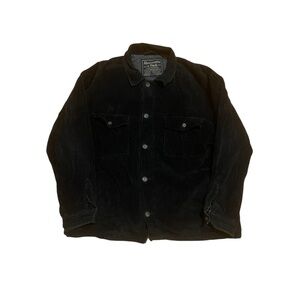 Abercrombie & Fitch Black Vintage Y2K Corduroy Men Shirt Jacket Sz L